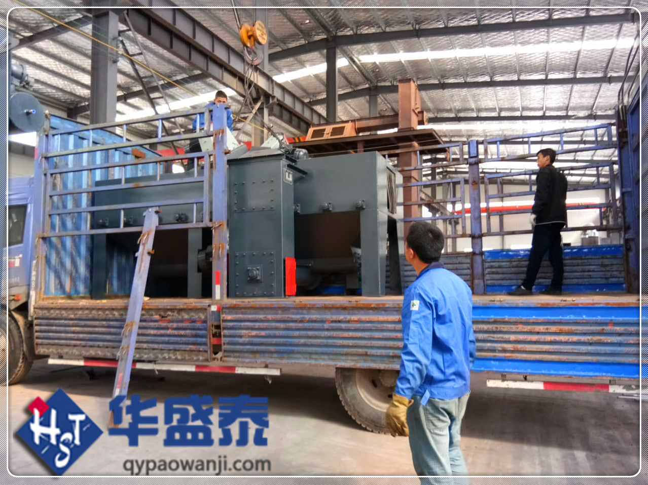 發(fā)往山東淄博6925拋丸機發(fā)貨現場圖