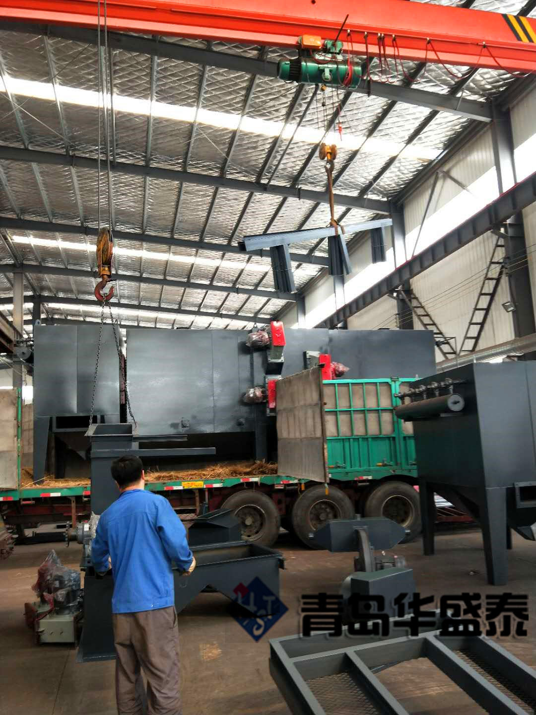 發(fā)往陜西榆林6910軌道通過式拋丸機發(fā)貨現(xiàn)場