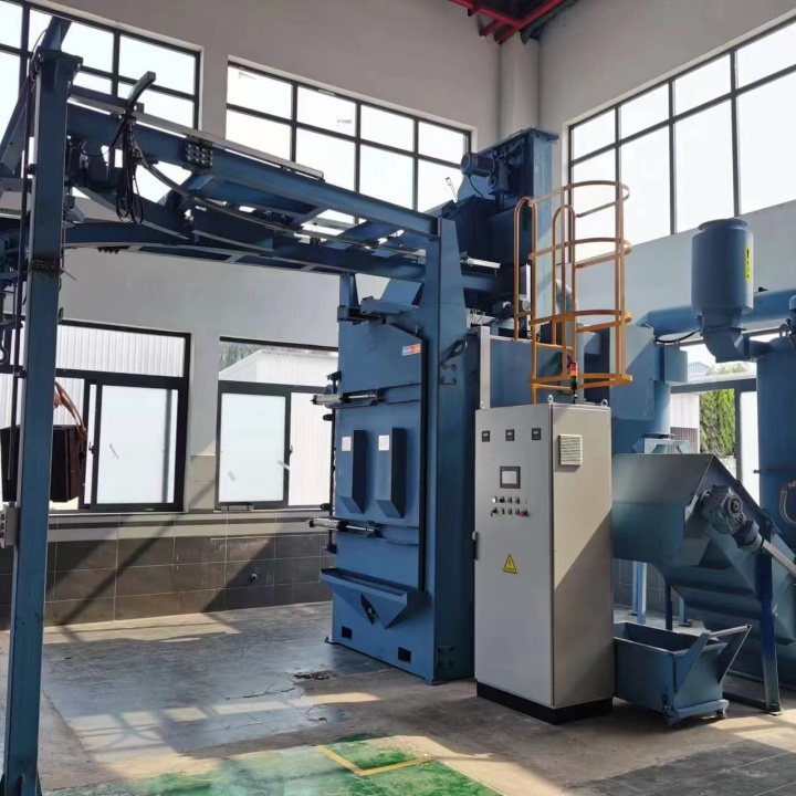 打砂除銹機(jī)設(shè)備_懸鏈除銹砂機(jī)打磨視頻_懸鏈打砂除銹機(jī)