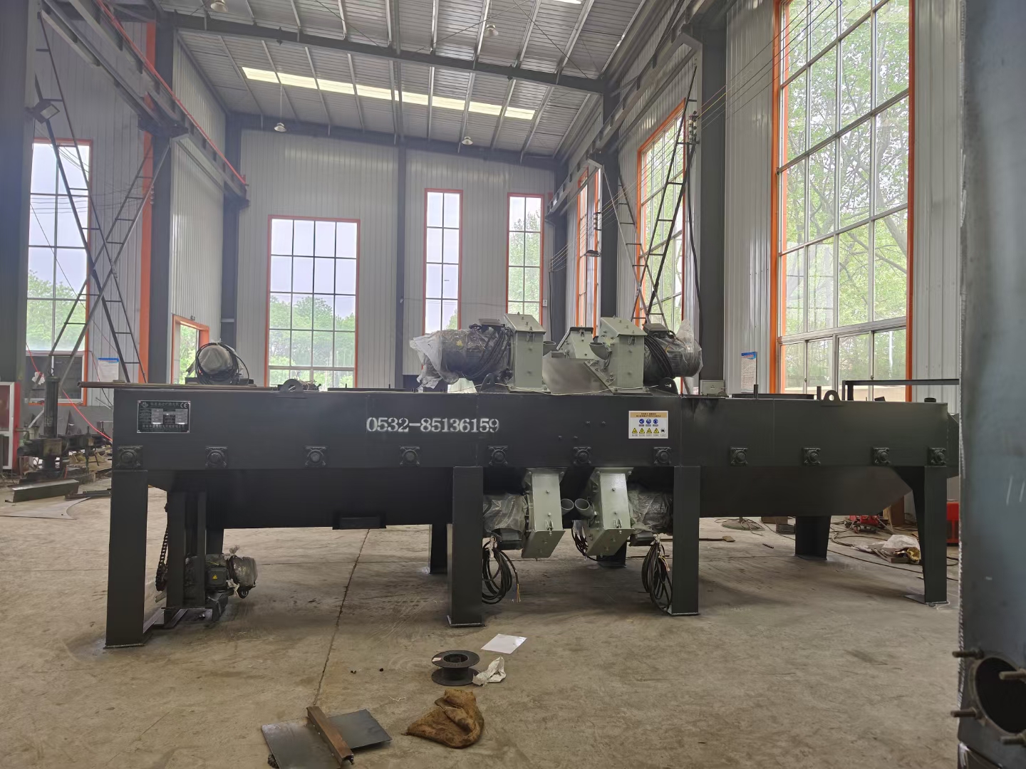 工字鋼拋丸除銹機_鋼管拋丸除銹機工作視頻_鋼板除銹拋丸機